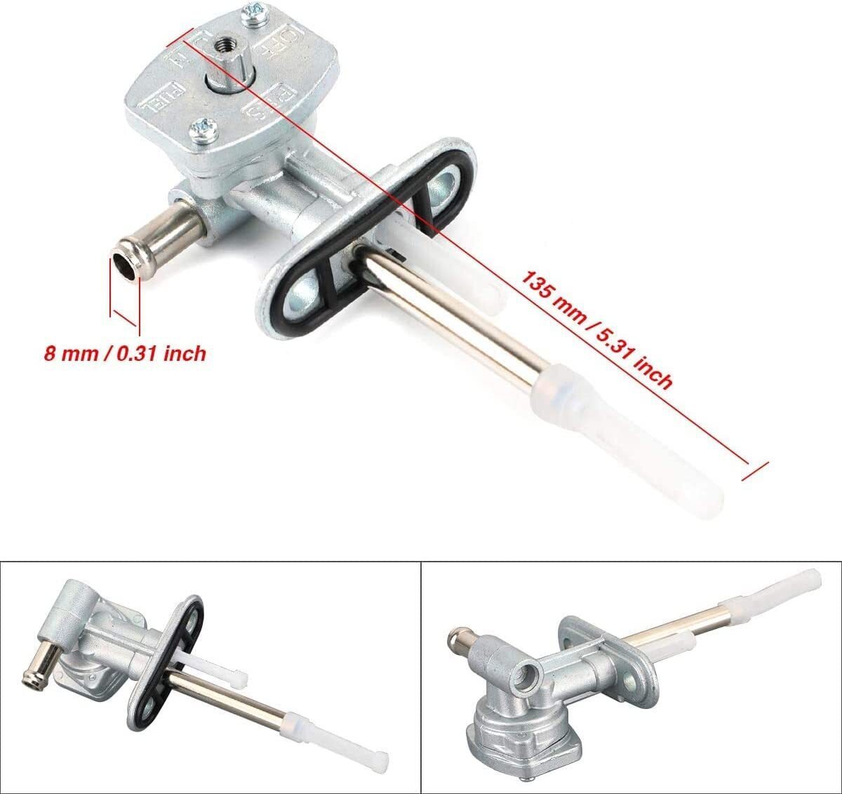 Fuel Valve Petcock Tank Switch and Lever Screw For Yamaha Grizzly YFM660 2002-08