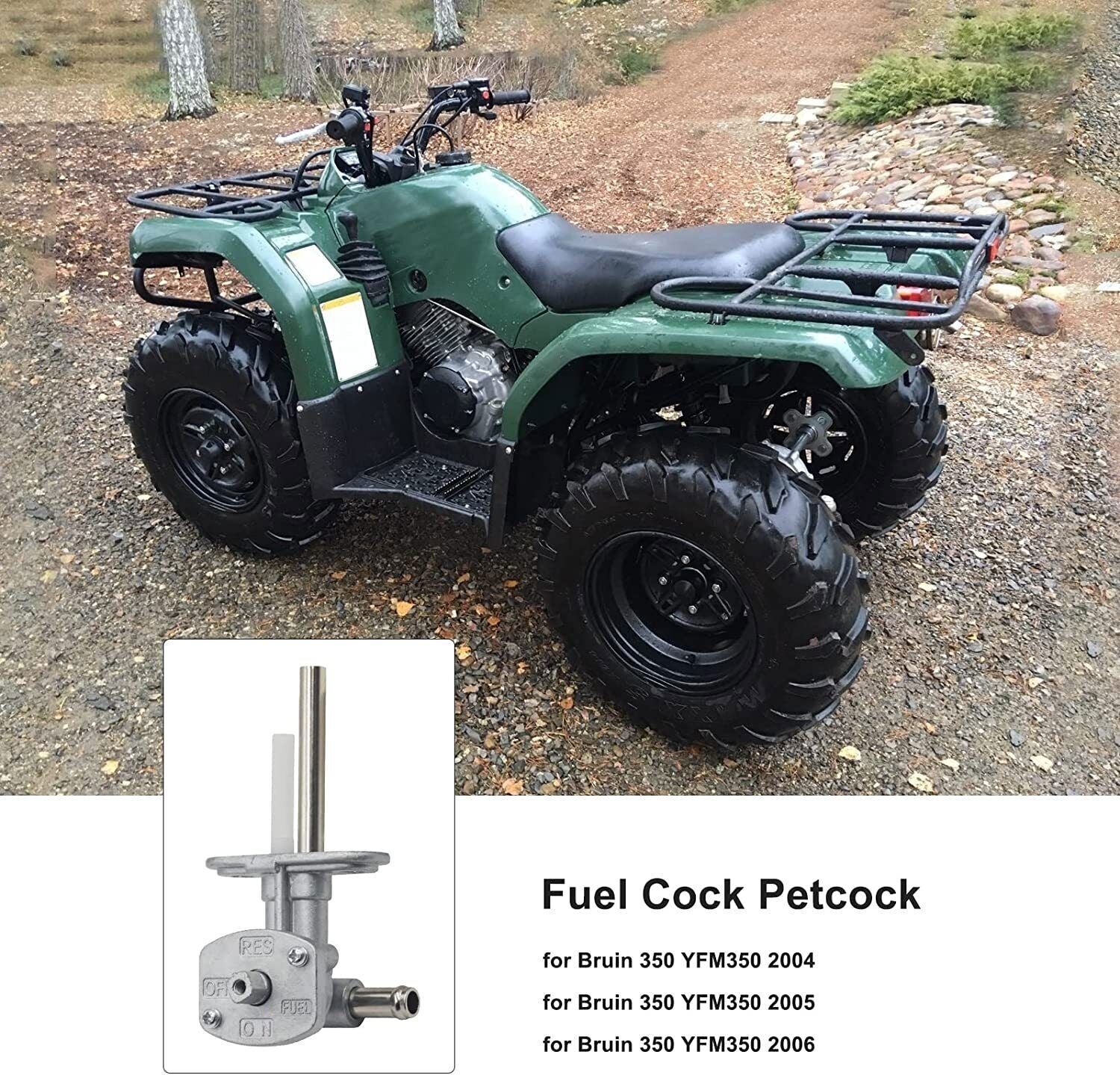 Fuel Valve Petcock Tank Switch and Lever Screw For Yamaha Grizzly YFM660 2002-08