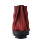 RED 4" inch Inlet Truck Air Filter Dry Flow Clamp-On Round Cone Air Intake