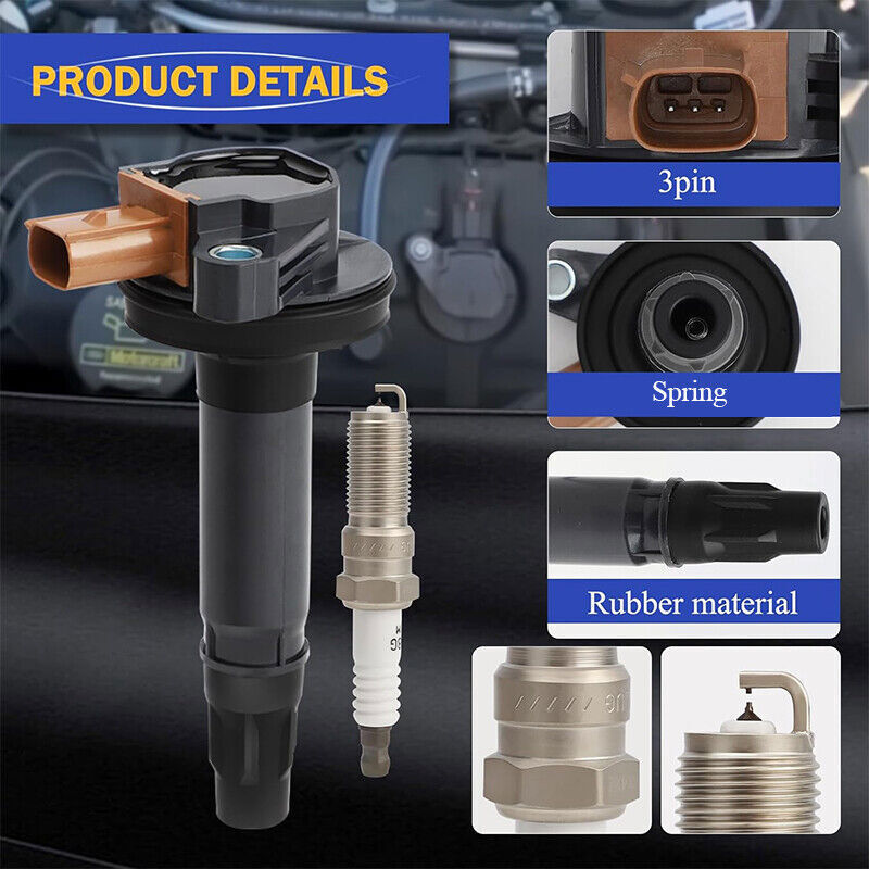 6PCS Ignition Coil UF646 iridium Spark Plug For Ford F-150 Transit Ecoboost 3.5L