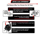 Engine Oil Catch Can Tank Kit with Hose Kit 300ml Aluminum Polish Black