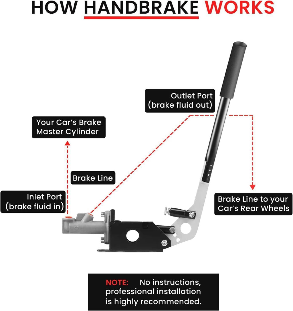 Hydraulic Handbrake Adjustable E Brake Long Lever Handle Universal Hand Lever