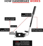 Hydraulic Handbrake Adjustable E Brake Long Lever Handle Universal Hand Lever