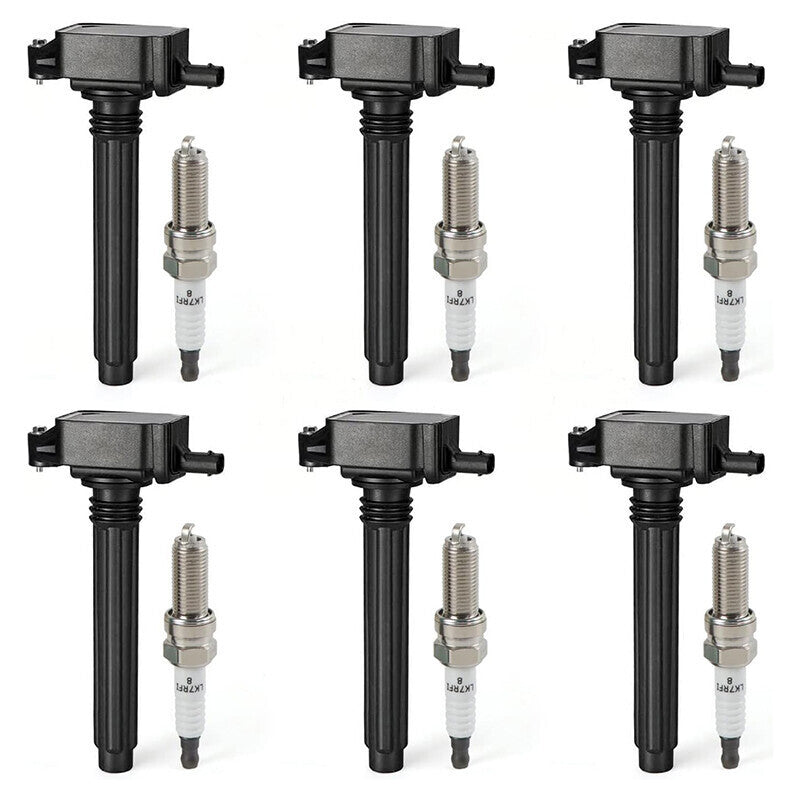 UF648 6 Ignition Coils + 6 Spark Plugs Fit for 3.6L Chrysler Dodge Charger Jeep