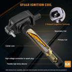UF648 6 Ignition Coils + 6 Spark Plugs Fit for 3.6L Chrysler Dodge Charger Jeep