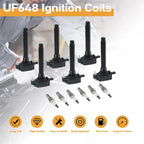 UF648 6 Ignition Coils + 6 Spark Plugs Fit for 3.6L Chrysler Dodge Charger Jeep