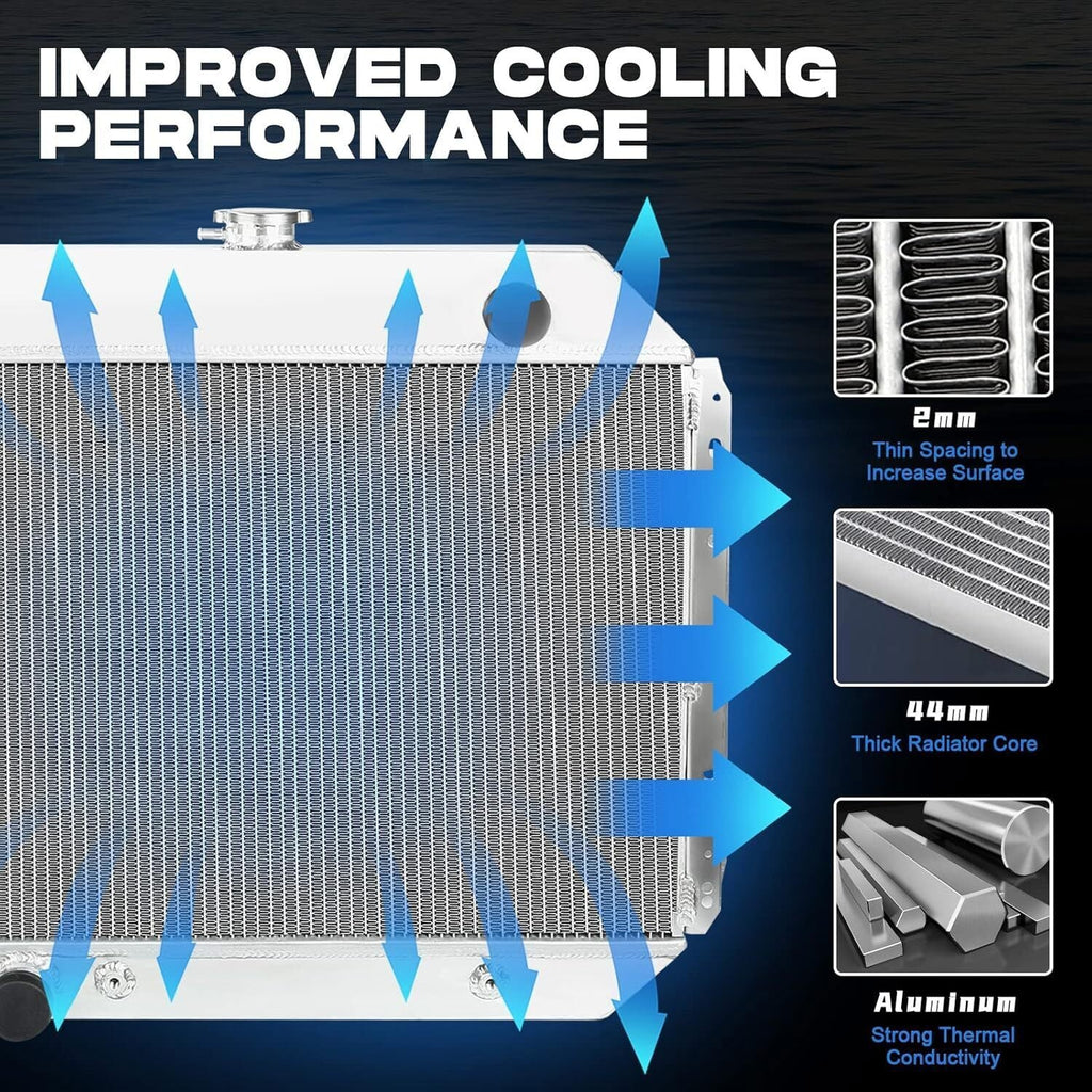 3 Row Aluminum Radiator For 68-79 Ford F-Series F100 F150 F250 F350 78-79 Bronco