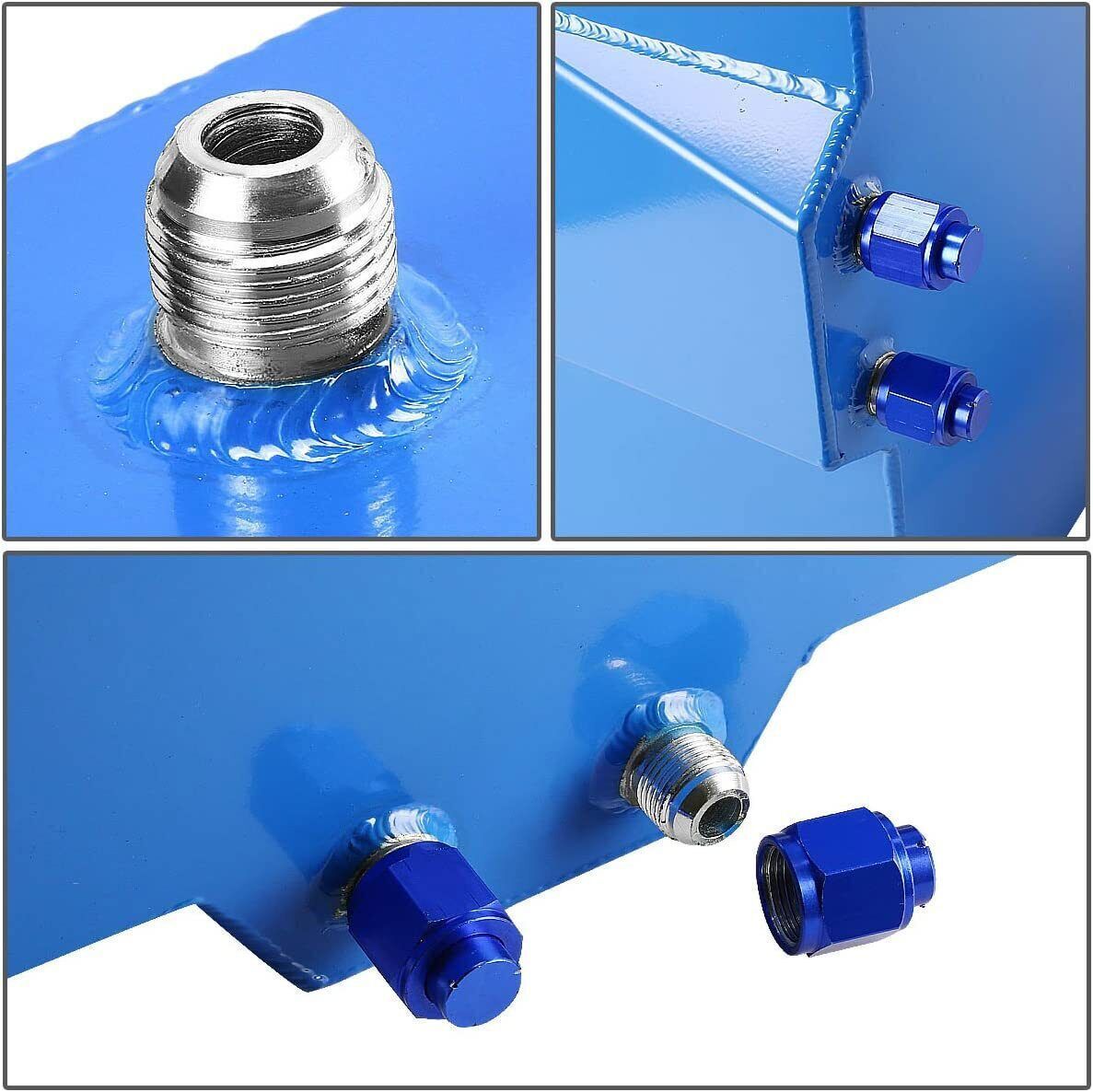 20 GALLON/76L BLUE ALUMINUM RACING/DRIFT FUEL/GAS CELL TANK+CAP+LEVEL SENDER