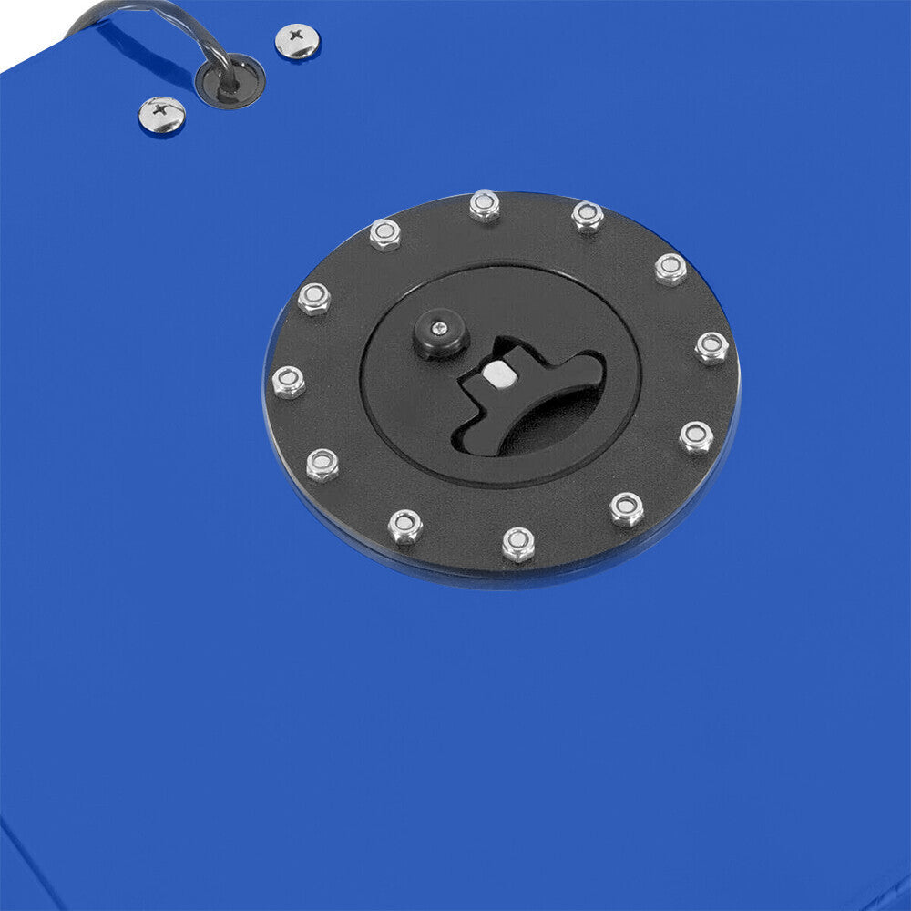 20 GALLON/76L BLUE ALUMINUM RACING/DRIFT FUEL/GAS CELL TANK+CAP+LEVEL SENDER