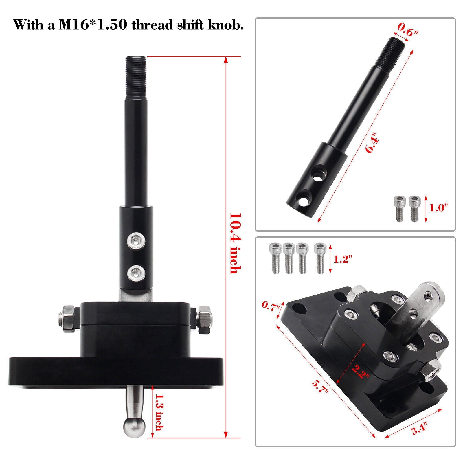 T56 6-Speed Billet Short Throw Shifter for F-Body Camaro Firebird LS1 93-02 BK