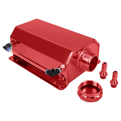 2L Red Aluminum Coolant Radiator Overflow Reservoir Expansion Water Tank
