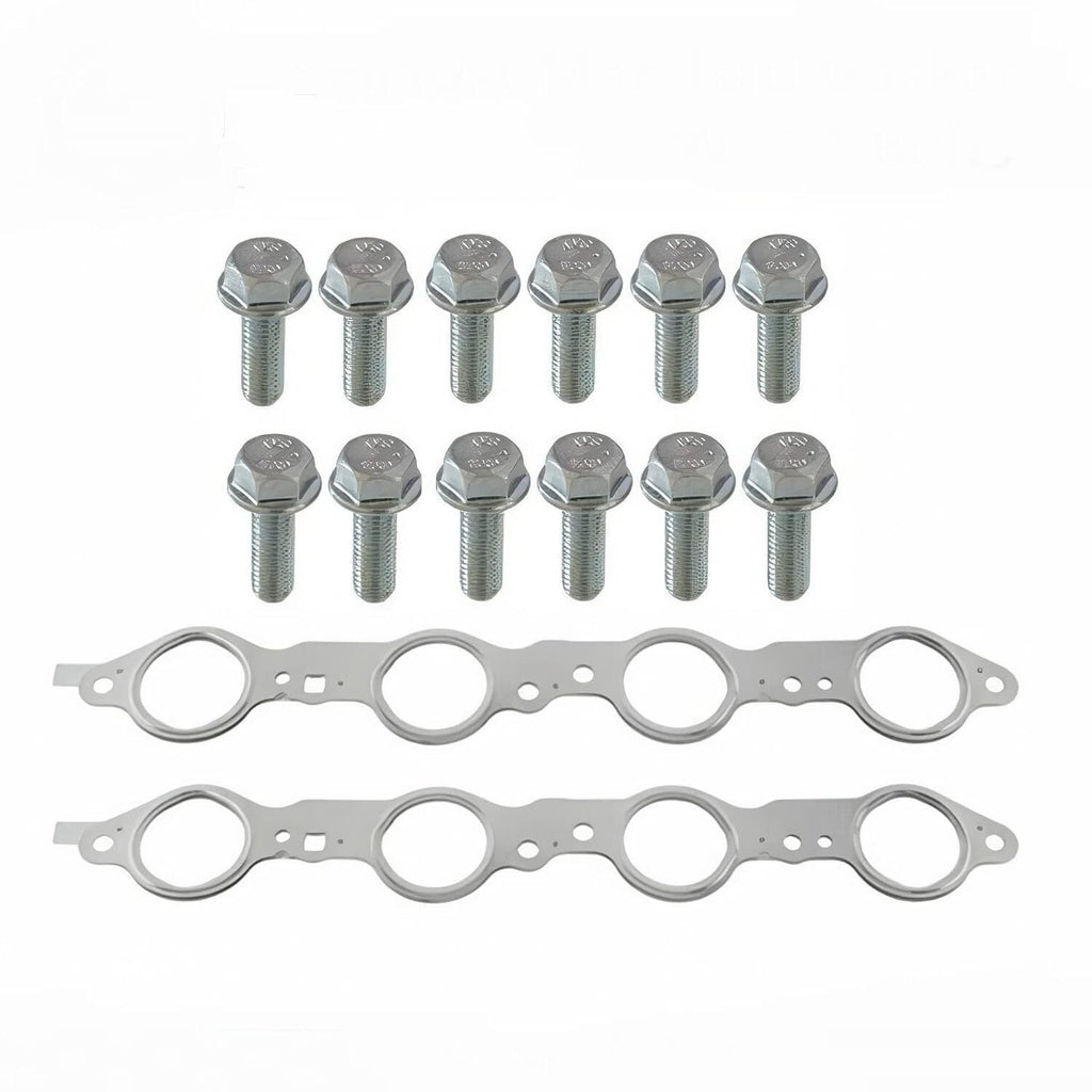 Exhaust Manifold Header Gasket Pair with Bolts Fit For LS1 4.8 5.3 5.7 6.0 6.2L