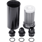 High Flow Inline Fuel Filter 100 Micron Cleanable AN6 AN8 AN10 Adapter Universal
