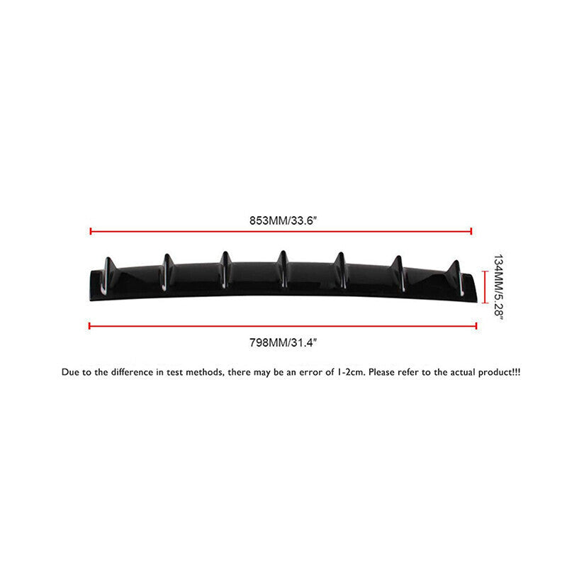 For Acura TL 2004-2008 Rear Bumper Diffuser 7 Fins Spoiler Lip Splitter Wing