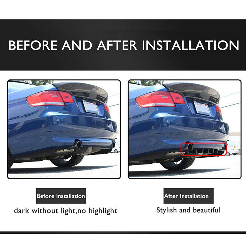 For Acura TL 2004-2008 Rear Bumper Diffuser 7 Fins Spoiler Lip Splitter Wing