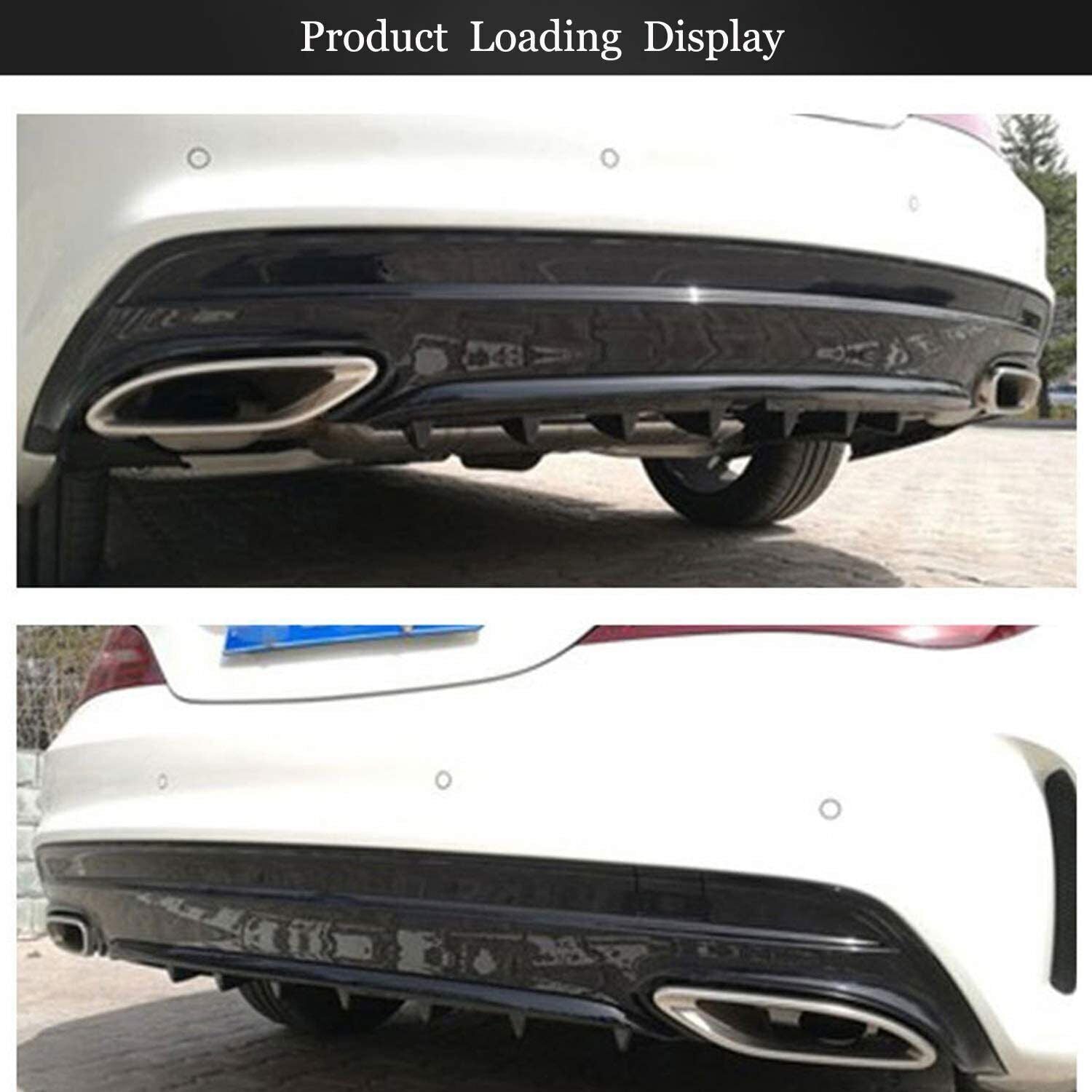For Acura TL 2004-2008 Rear Bumper Diffuser 7 Fins Spoiler Lip Splitter Wing