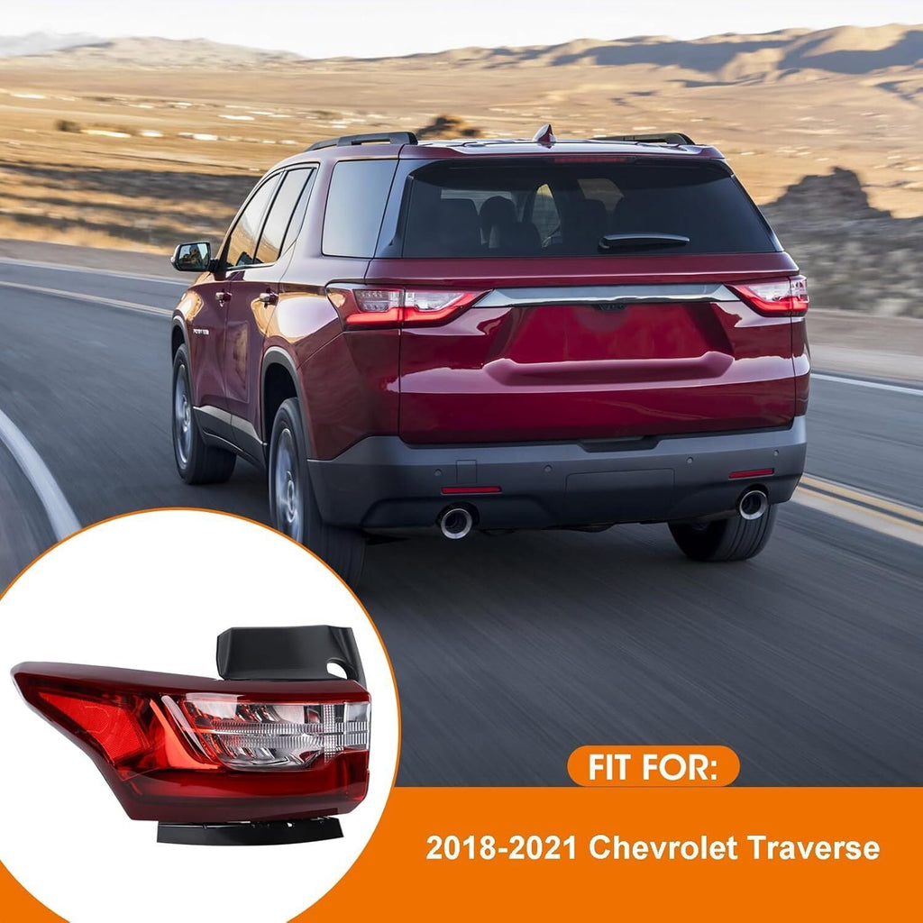Left LED Tail Light Lamp for 2018-2021 Chevrolet Traverse Driver Side L 84990362