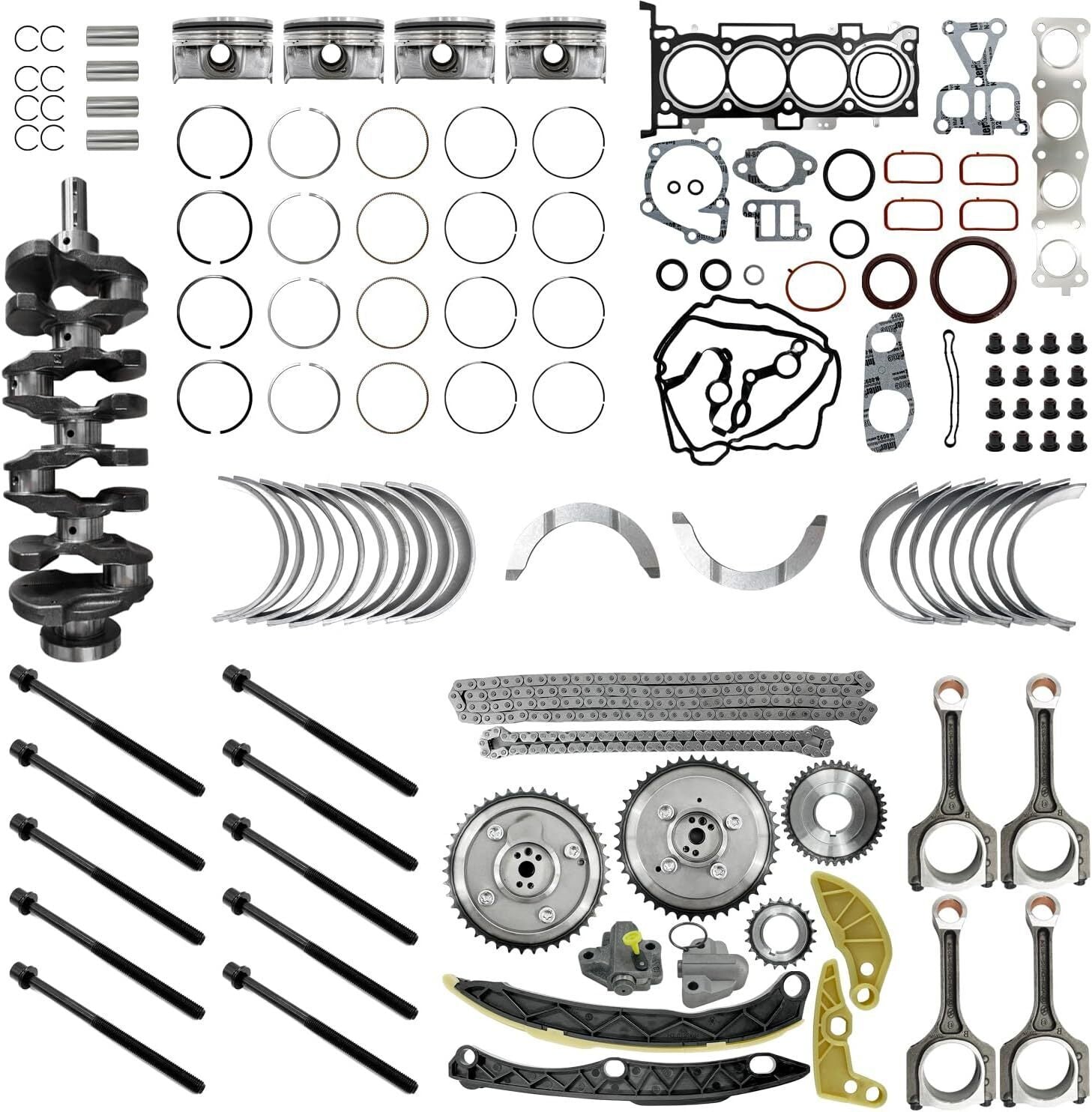 For Hyundai Kia 2.4L G4KJ Engine Rebuild Overhaul Kit - Crankshaft / Con Rods