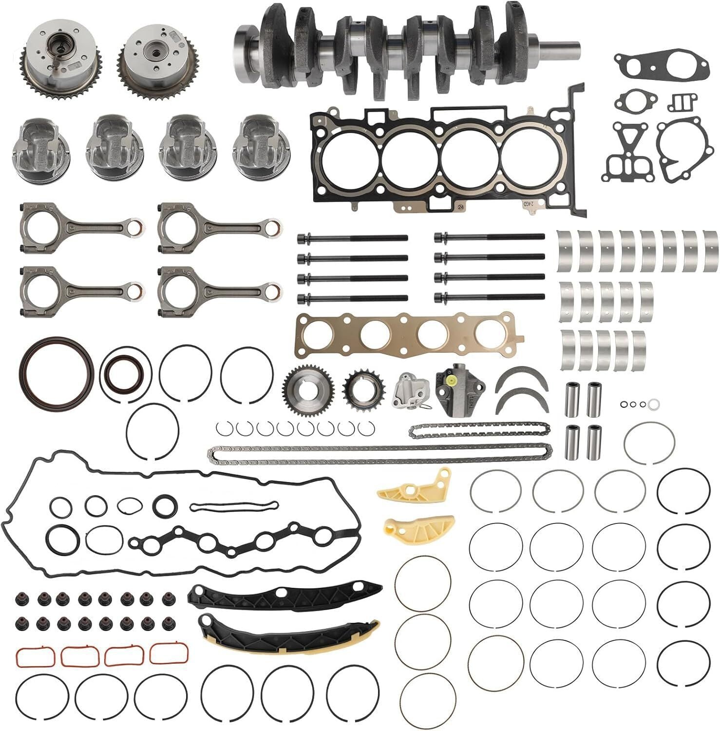 For Hyundai Kia 2.4L G4KJ Engine Rebuild Overhaul Kit - Crankshaft / Con Rods