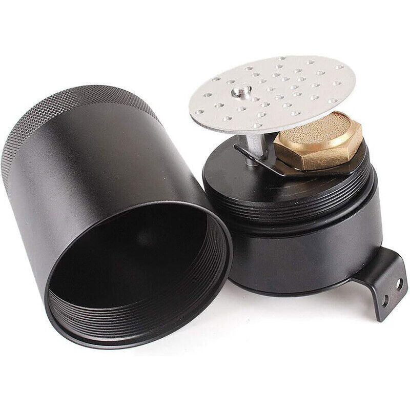 New 2 Port Reservoir Baffled Tank Oil Catch Can Drain Valve Breather Kits Black