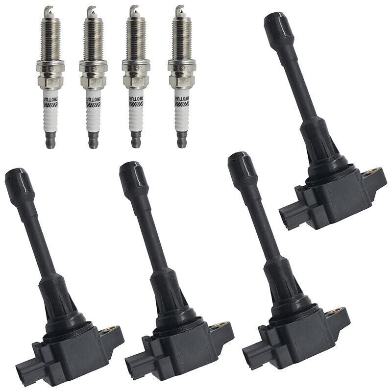 4 UF549 For Nissan Altima Sentra rogue versa Spark Plugs and Ignition Coil packs
