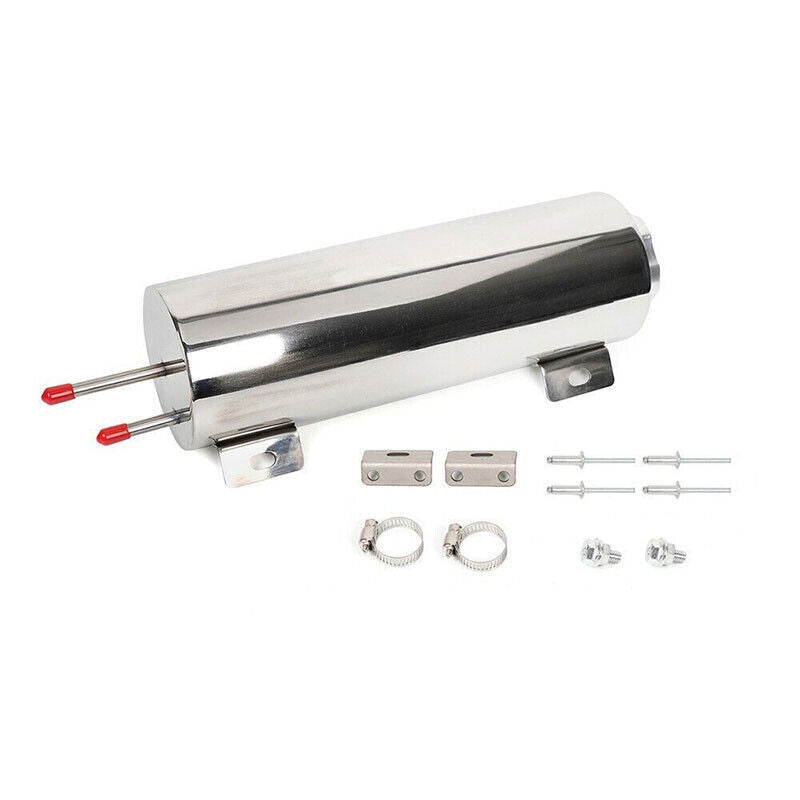 3" X 10" Radiator Coolant Overflow Tank Universal Polished Stainless Steel 32 OZ