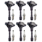 6 Spark plugs and Ignition coils packs for Nissan Maxima Infiniti 3.5 V6 UF550