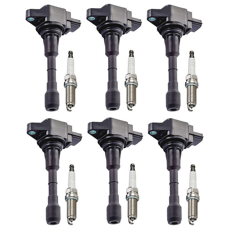6 Spark plugs and Ignition coils packs for Nissan Maxima Infiniti 3.5 V6 UF550