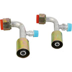 Air Conditioning AC Fitting Set #8 and #10 Female Oring Beadlock 90 Degree
