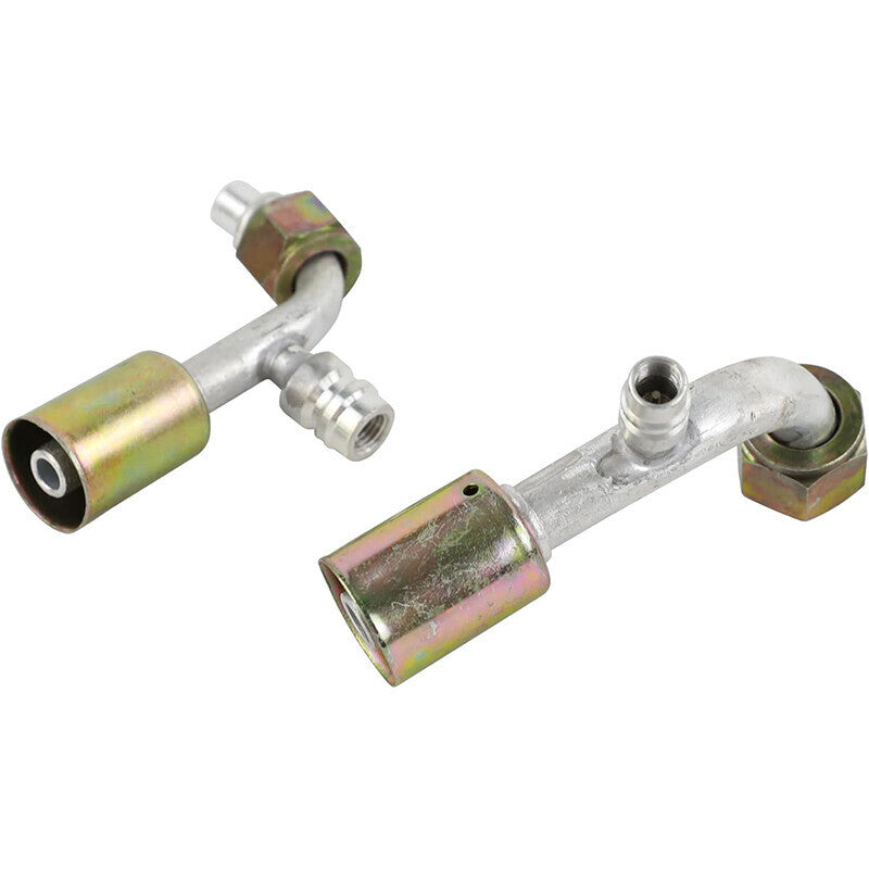 Air Conditioning AC Fitting Set #8 and #10 Female Oring Beadlock 90 Degree