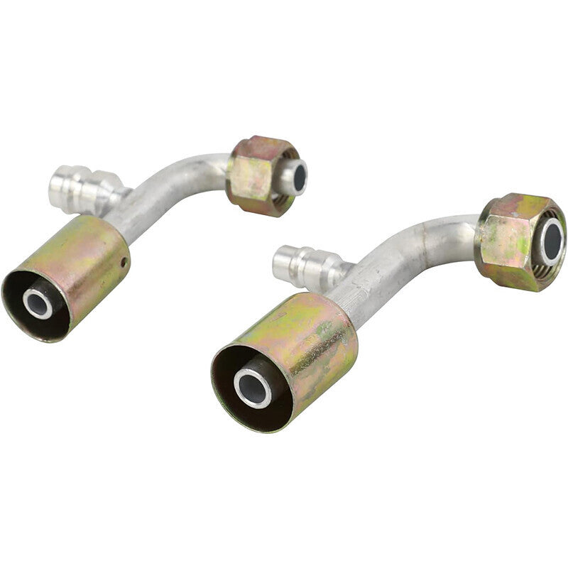 Air Conditioning AC Fitting Set #8 and #10 Female Oring Beadlock 90 Degree