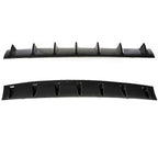 Universal Black Look Rear Lower Bumper Diffuser Fin Spoiler Lip Wing Splitter