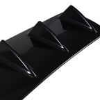 Universal Black Look Rear Lower Bumper Diffuser Fin Spoiler Lip Wing Splitter