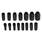1 Pack Deep Impact Socket Set 1/2" Metric Drive 8-32mm SAE Impact Sockets w/Case