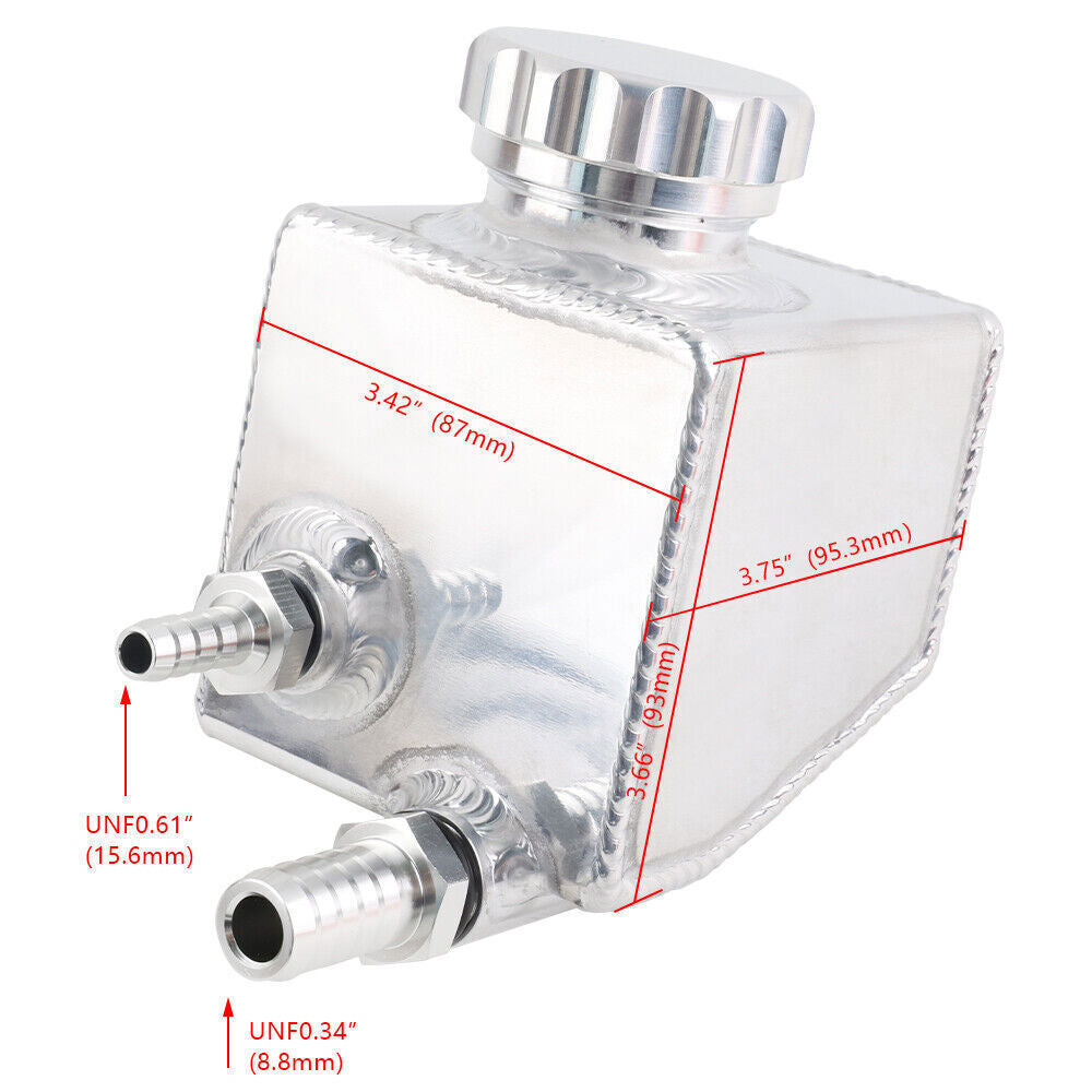 Aluminum Power Steering Pump Fluid Reservoir Tank Fit For LS1 LS2 V6 V8 VT VY