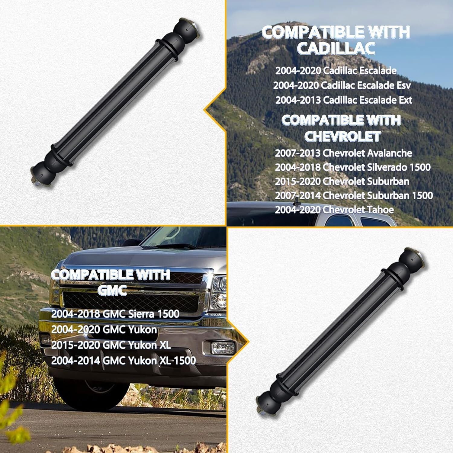 2X Front Sway Bar End Link K700432 For 2007-2016 Chevrolet Escalade Avalanche