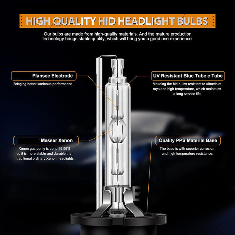 2x New D4S Xenon HID Headlight Bulbs 6000K For Lexus Toyota 42402 66440 set