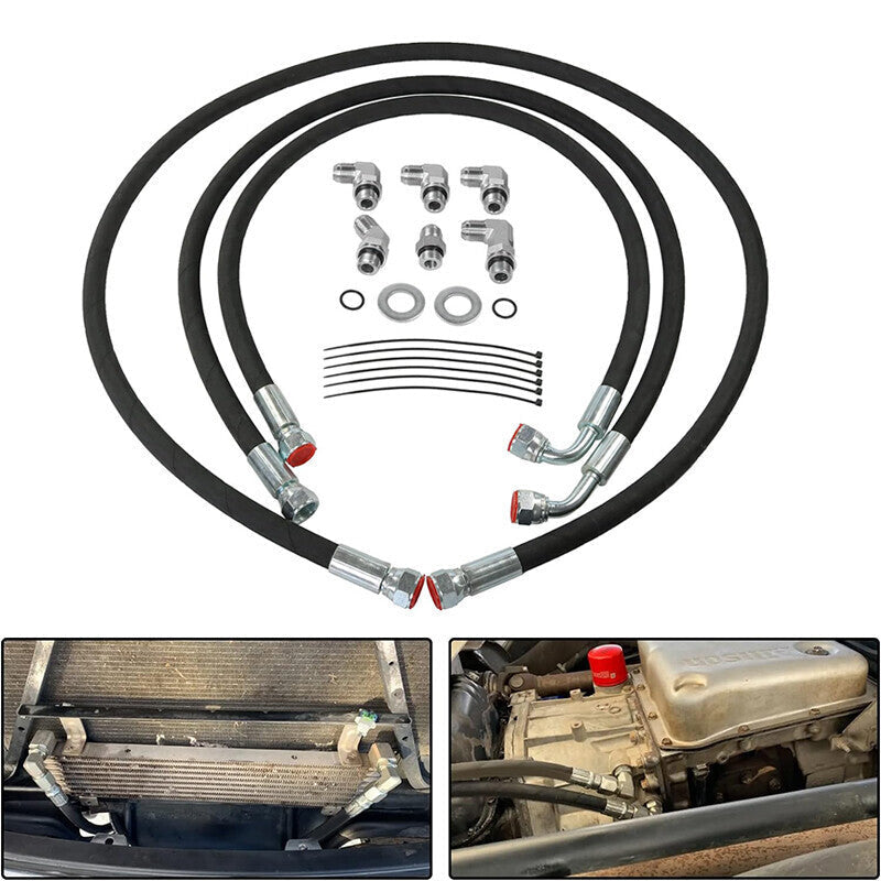 Allison Transmission Cooler Lines For 06-10 Chevy/GMC 6.6l Duramax w/ Fittings