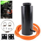 Auto Universal Radiator Coolant Catch Tank Overflow Reservoir Black Aluminum NEW