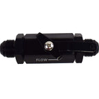 AN10 10AN Male Aluminum Inline Fuel Shut Off Valve w/ Cable Lever Black