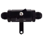 AN10 10AN Male Aluminum Inline Fuel Shut Off Valve w/ Cable Lever Black