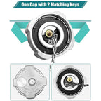 Locking Diesel Fuel Cap with 2 Keys Fit for Freightliner Cascadia 03-37017-002