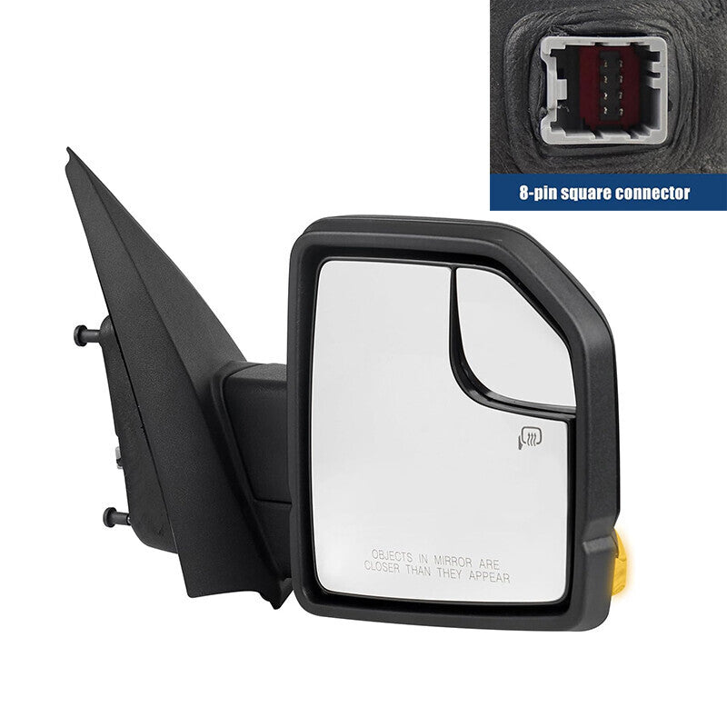 Passenger Right Side Door Mirror Power + Lamp 8 Pins For 15-20 Ford F-150