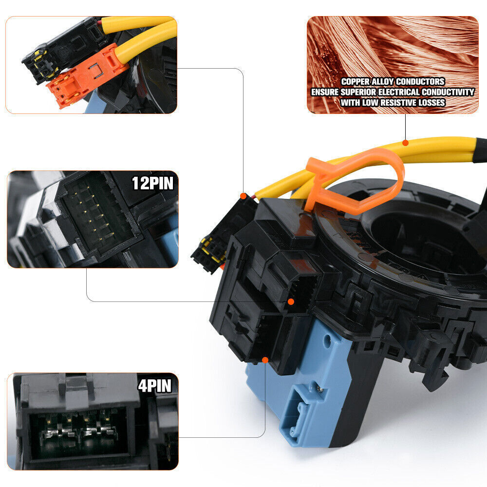 Spiral Cable Clock Spring W/ Angle Sensor For 11-18 Toyota Sienna 89245-0E020
