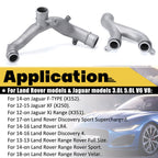 Water Coolant Pipe Kit Fit for Land Rover LR4 3.0L Range Rover 5.0L Supercharged