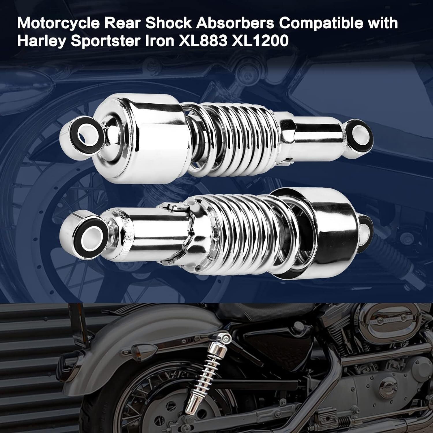 10.5" Rear Shocks Absorbers Lowering For 1980-UP Harley Davidson Touring FLT/FLH