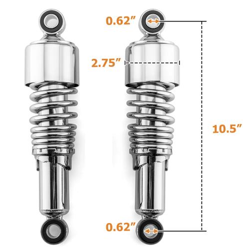 10.5" Rear Shocks Absorbers Lowering For 1980-UP Harley Davidson Touring FLT/FLH