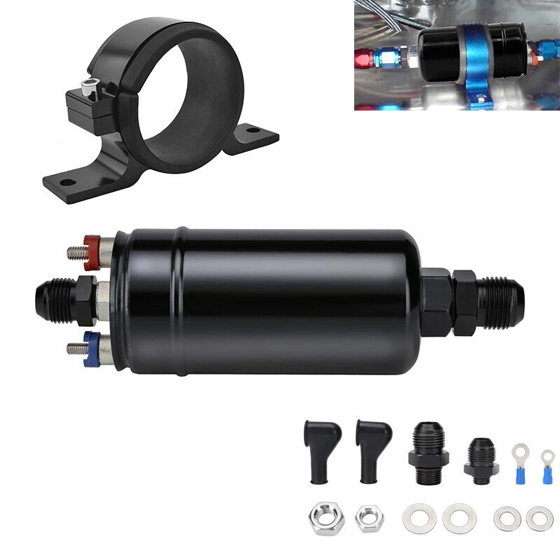 Universal External Inline Electric High Pressure Fuel Pump E85 0580254044 Black