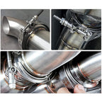 4" Inches V-Band Flange&Clamp Kit Male/Female With Ridge Exhaust Stainless 2 Pcs