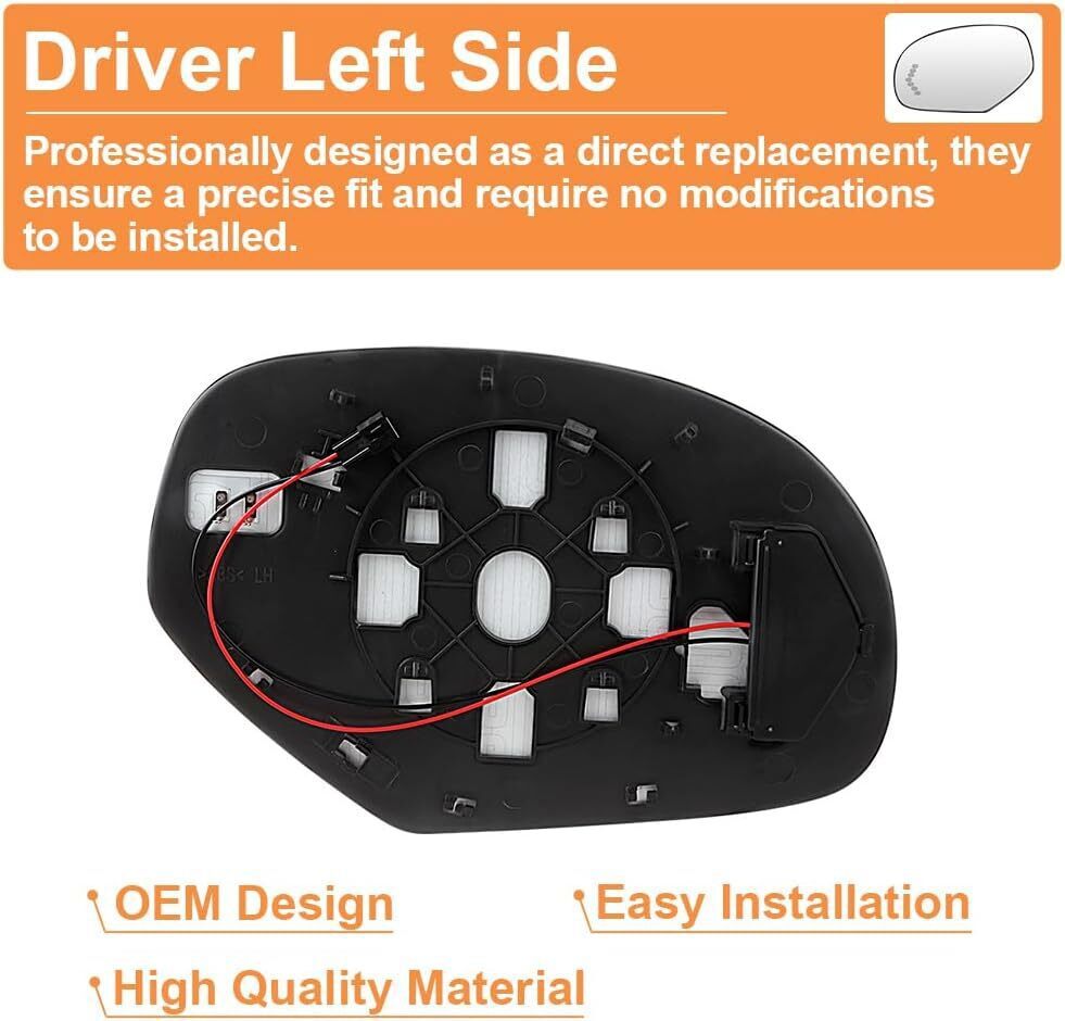 For 07-13 Cadillac Chevrolet Tahoe GMC Yukon Mirror Glass Heated Signal Driver S